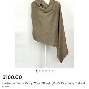100% Cashmere Shawl in Tan—very gently worn. Excellent condition.